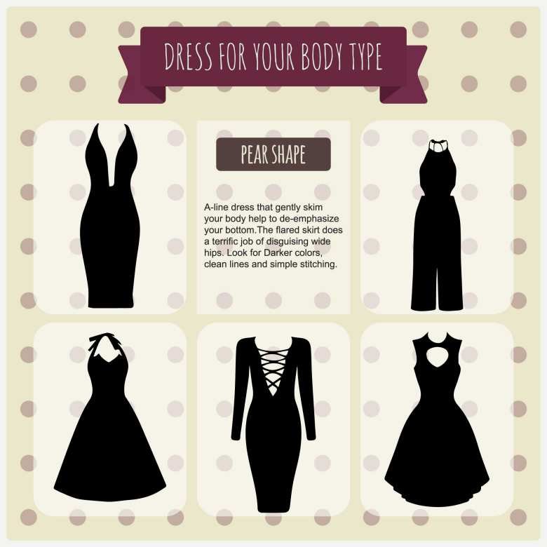 Dresses for pear shaped body
