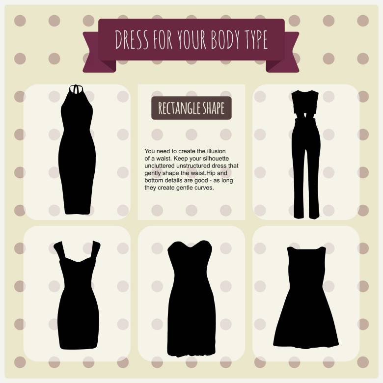 Dressing a straight or rectangle body shape
