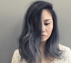 Dark grey hair color trend